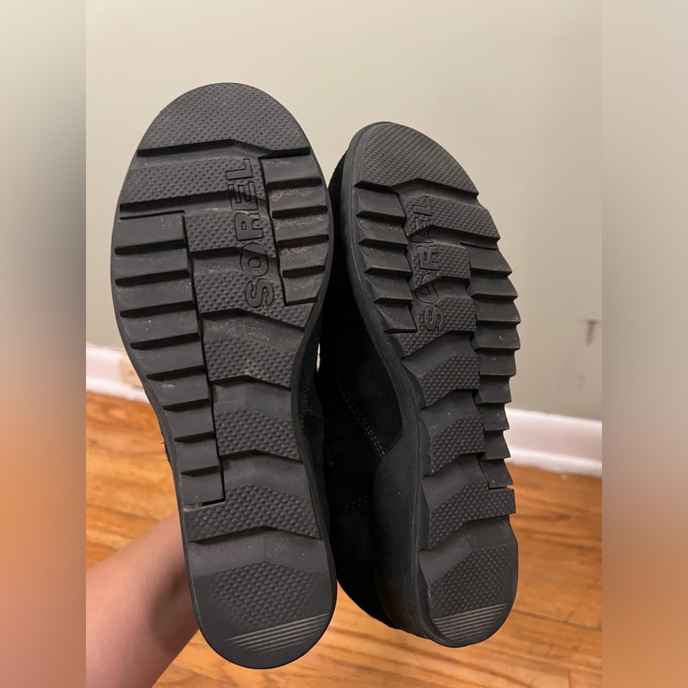 Sorel Suede Boots Black Women Size 8 Winter - Picture 6 of 7